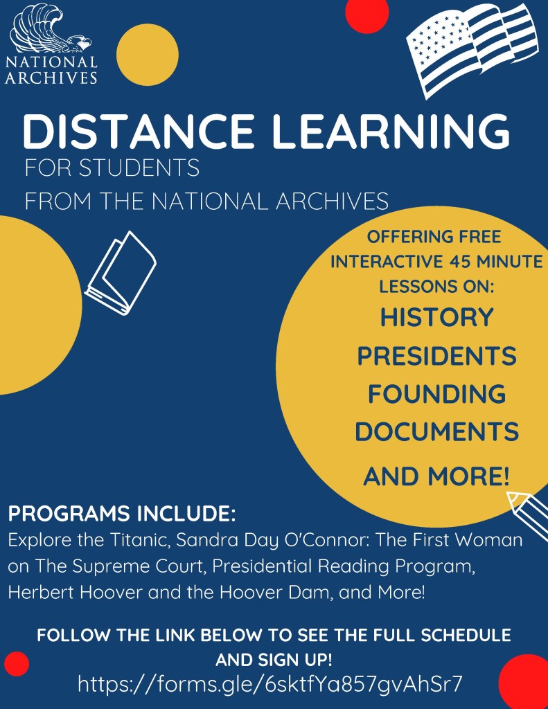 NARA Distance Learning flyer