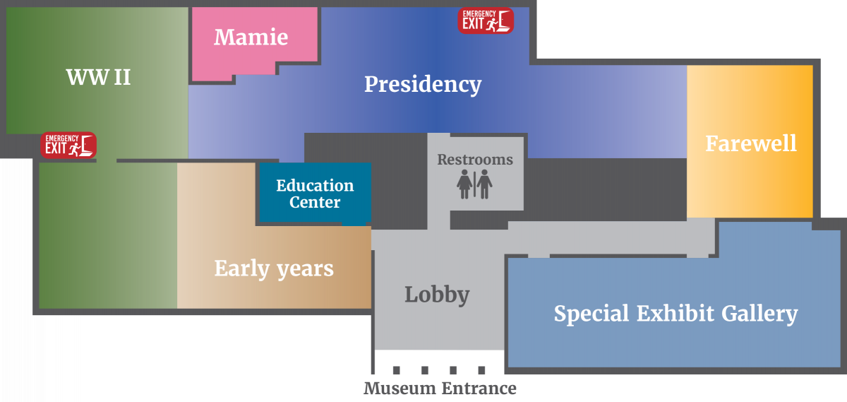 Gallery map of new museum exhibit