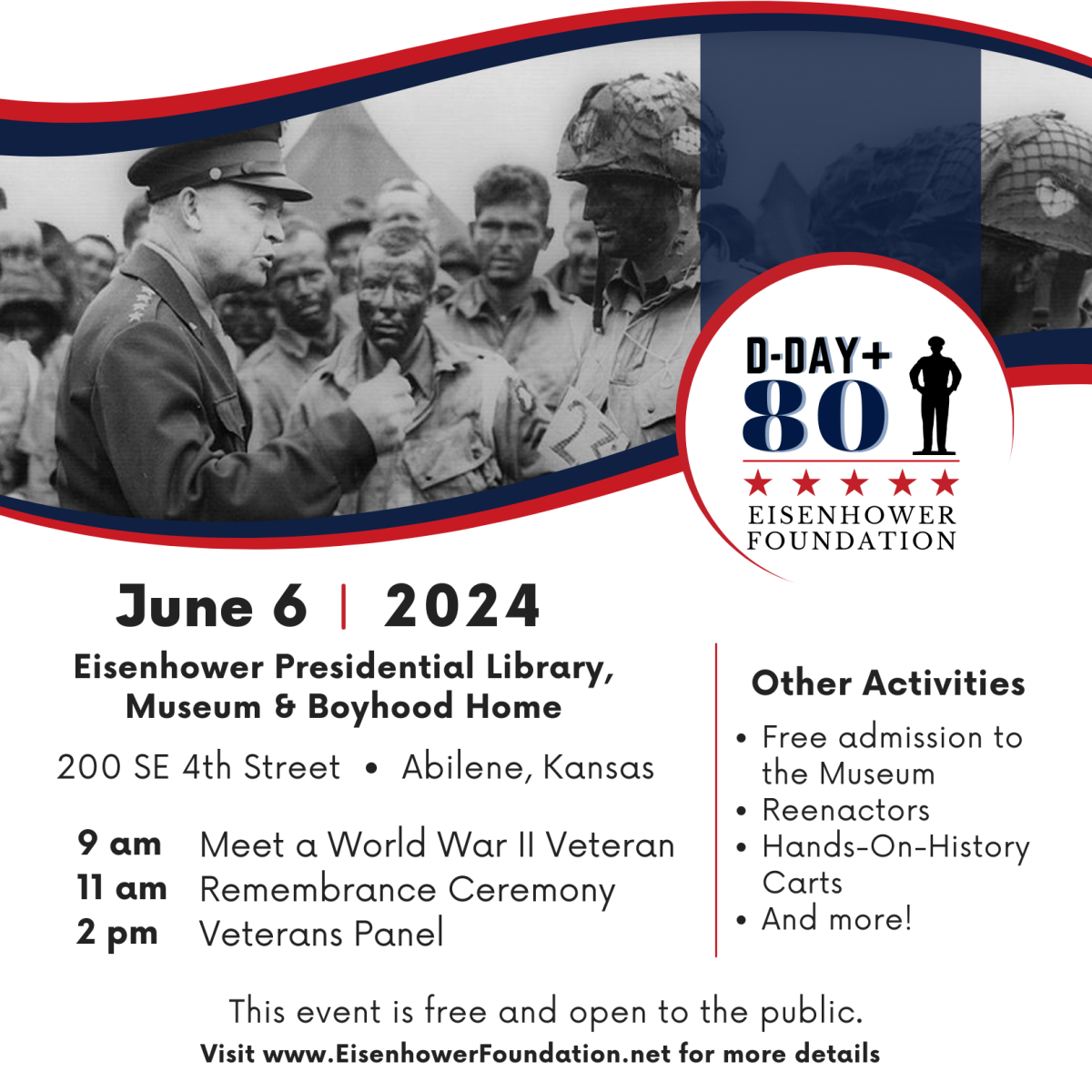 Promo image for the June 6 DDAY 80th Anniversary Veterans Spotlight