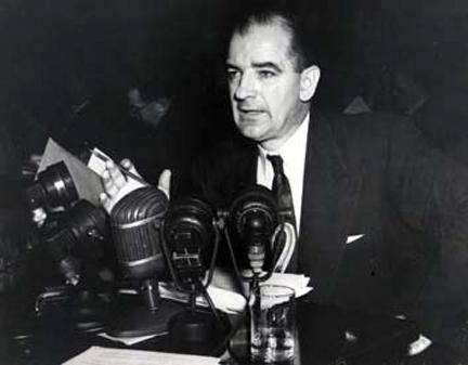 March 14, 1950 - Senator Joseph R. McCarthy testifying before the Senate Foreign Relations Committee.