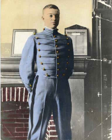 Hand-tinted picture of Dwight D. Eisenhower as a West Point cadet. 1911 [62-320]
