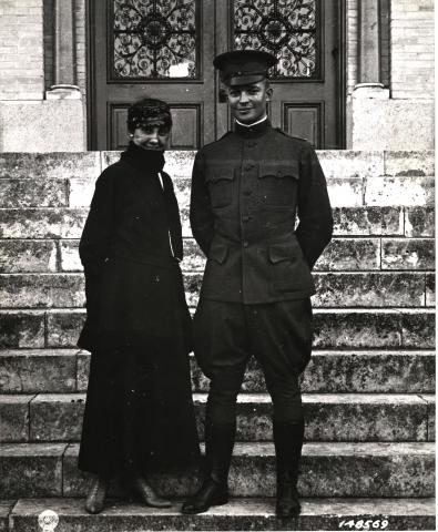 Lt. Dwight D. Eisenhower and his wife Mamie in San Antonio, Texas, 1916 [77-18-15-1]