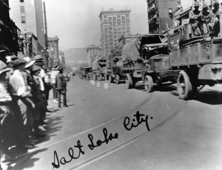 "Salt Lake City" 1919 Transcontinental Motor Convoy.