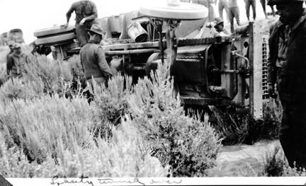 "Liberty turned over" 1919 Transcontinental Motor Convoy.