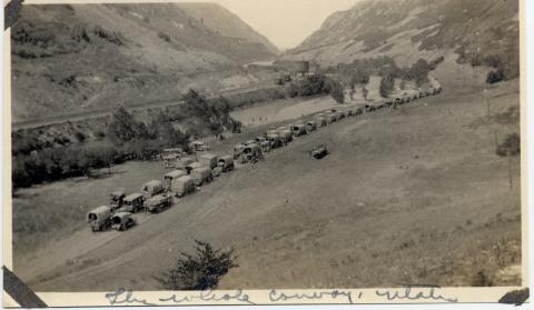 "The whole convoy, Utah" 1919 Transcontinental Motor Convoy.
