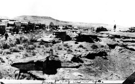 "First day in Wyo." 1919 Transcontinental Motor Convoy.