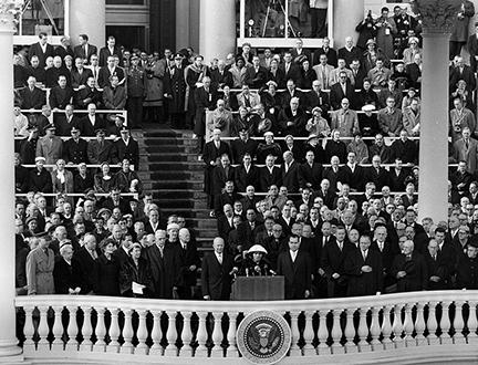 January 21, 1957 - Marian Anderson singing the National Anthem at Dwight D. Eisenhower's inauguration [72-2063-9]