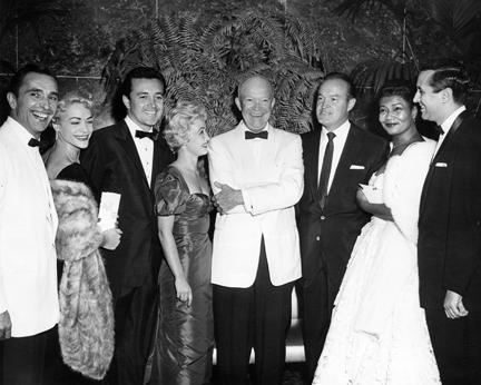 June 7, 1956 - Vic Damone, Jane Powell, Dwight D. Eisenhower, Bob Hope, Pearl Bailey, and others [72-1774-3]