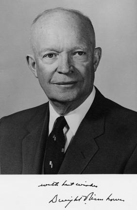 Autographed photo of Dwight D. Eisenhower, February 13, 1959