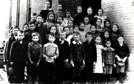 1900 - Class photo at Lincoln - School. DDE is in the front row, second from left