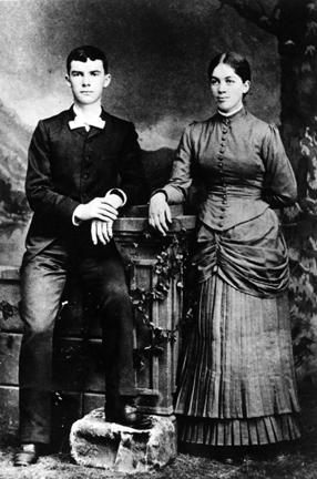 1885 - David and Ida Eisenhower wedding portrait