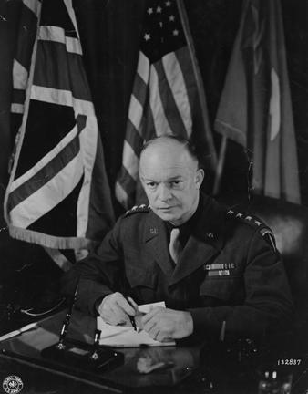 General Dwight D. Eisenhower at his desk in 1944