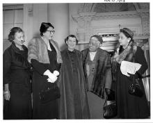 Mamie Eisenhower receives officers of the National Council of Negro Women. November 12, 1953 [72-556-1]