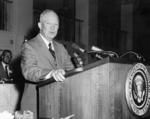 May 12, 1958 - Dwight D. Eisenhower gives a speech sponsored by the National Newspaper Publishers Association. [72-2733-1]
